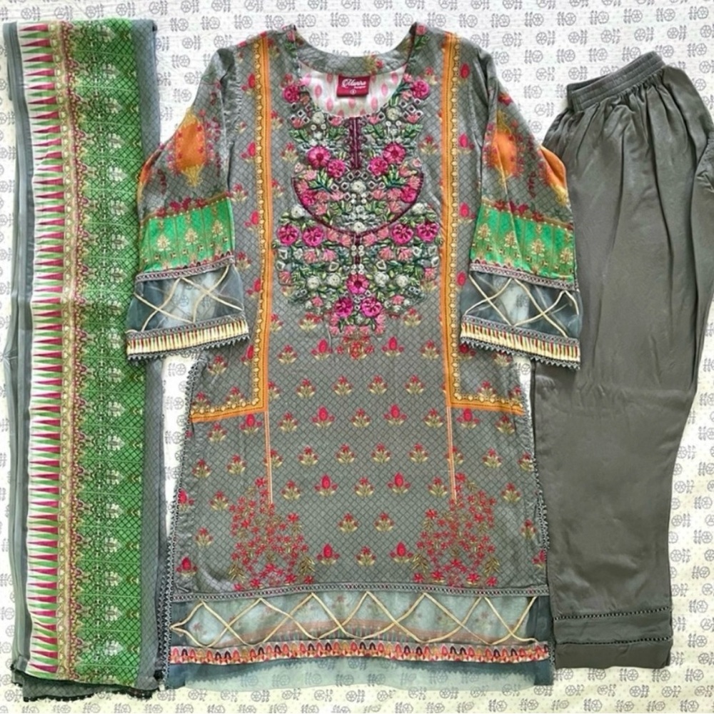 Floral Embroidered Shalwar Kameez